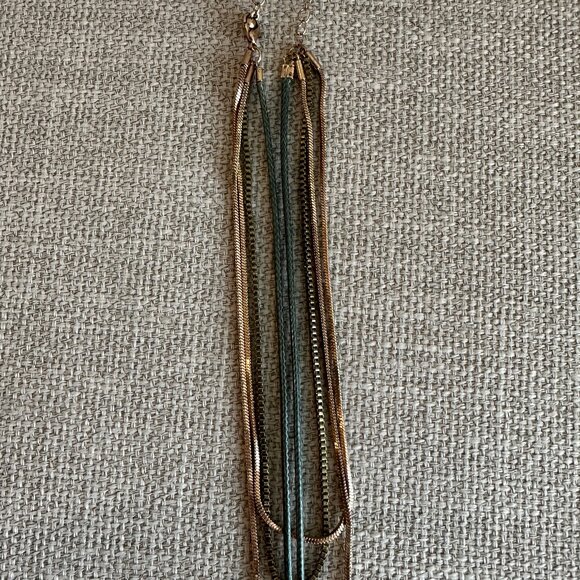 Altar'd State Antique Gold Layered Necklace with Pendant - NEW WITH TAG - Picture 5 of 9